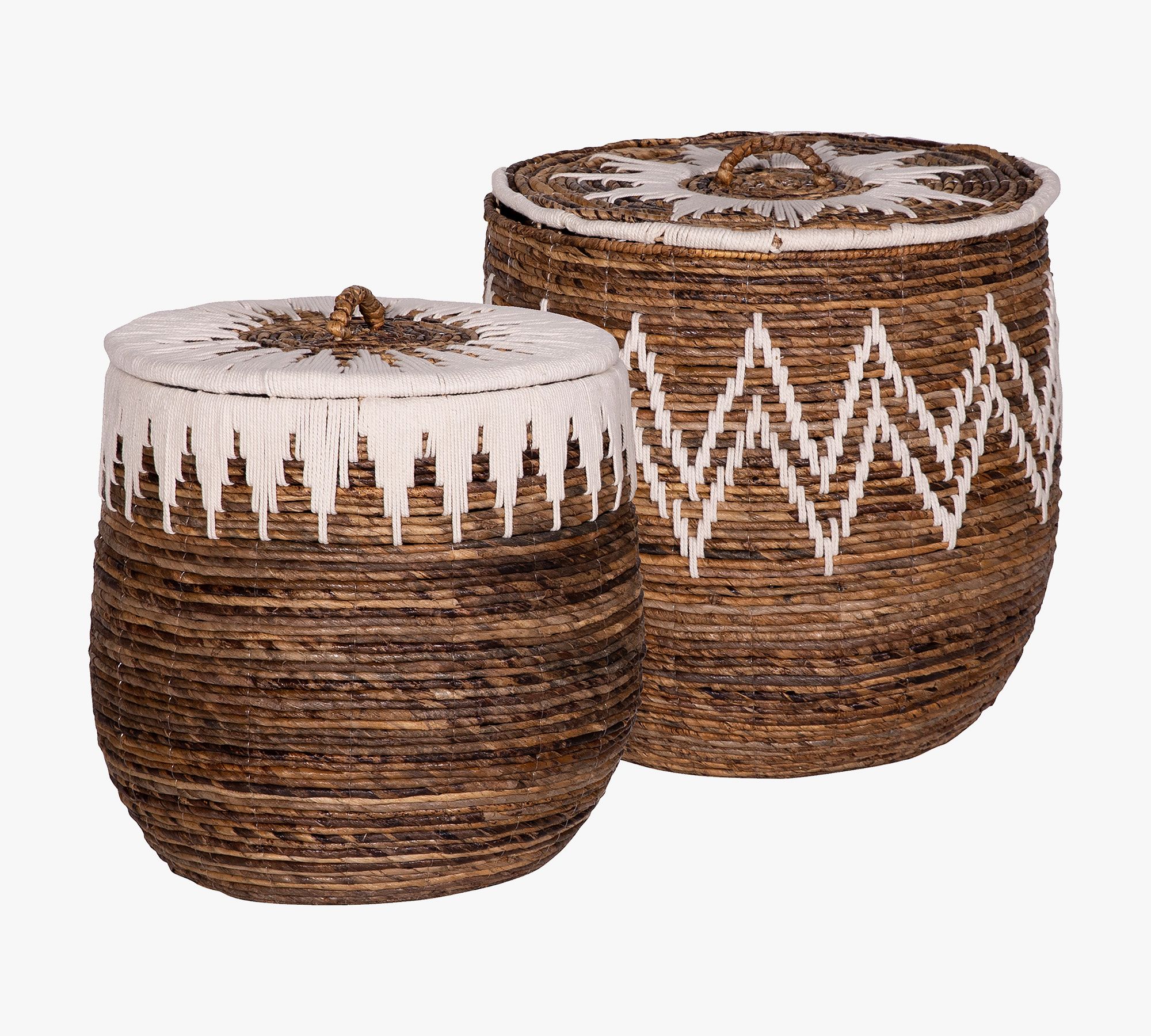 Banana Leaf Round Baskets - Set of 2