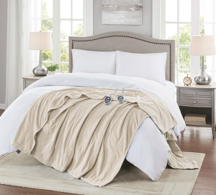 Pottery barn heated blanket sale