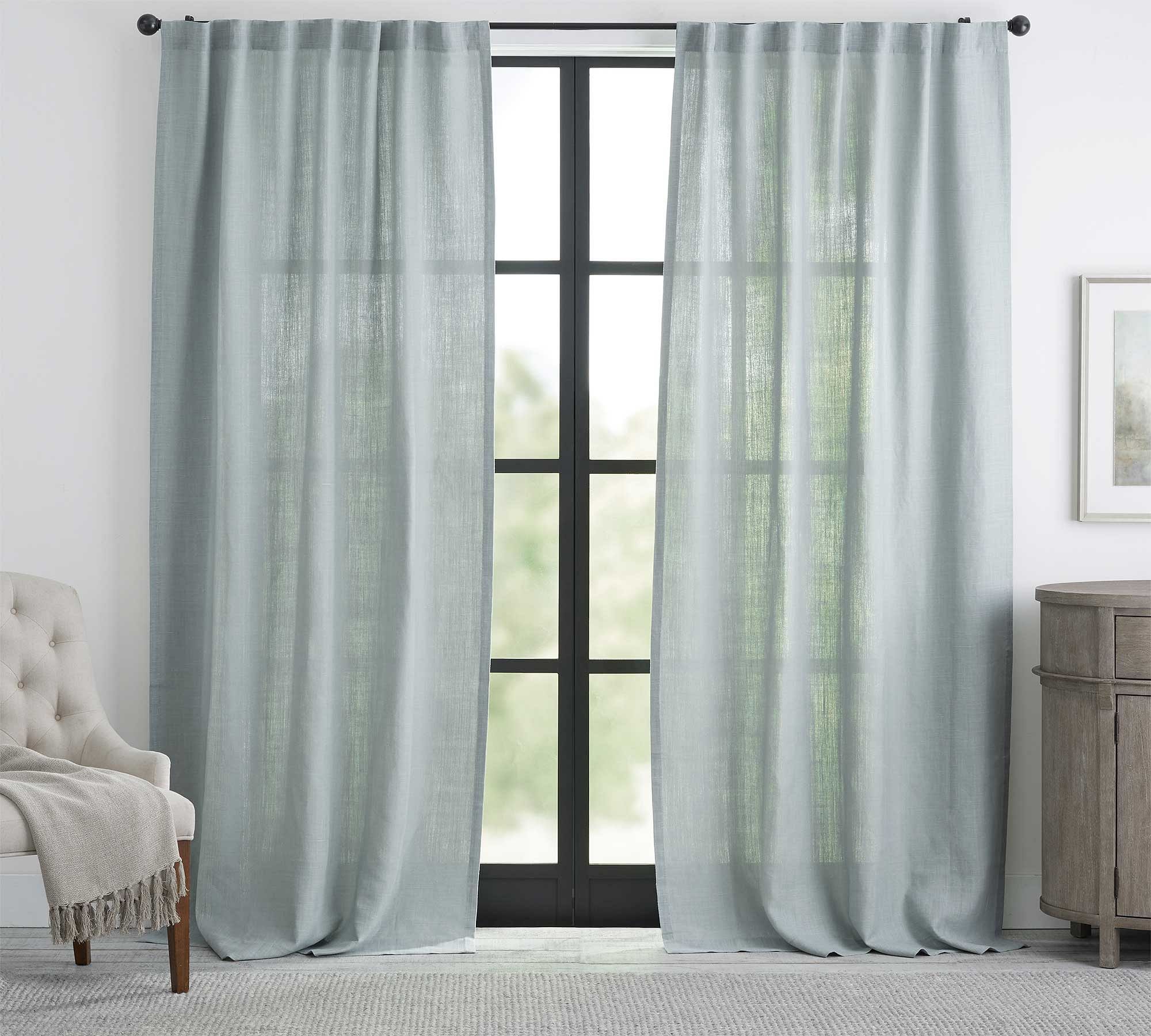 Open Box: Belgian Linen RodPocket Blackout Curtain Made W/ Libeco™ Linen