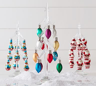 Pottery barn blown shops glass tree ornaments