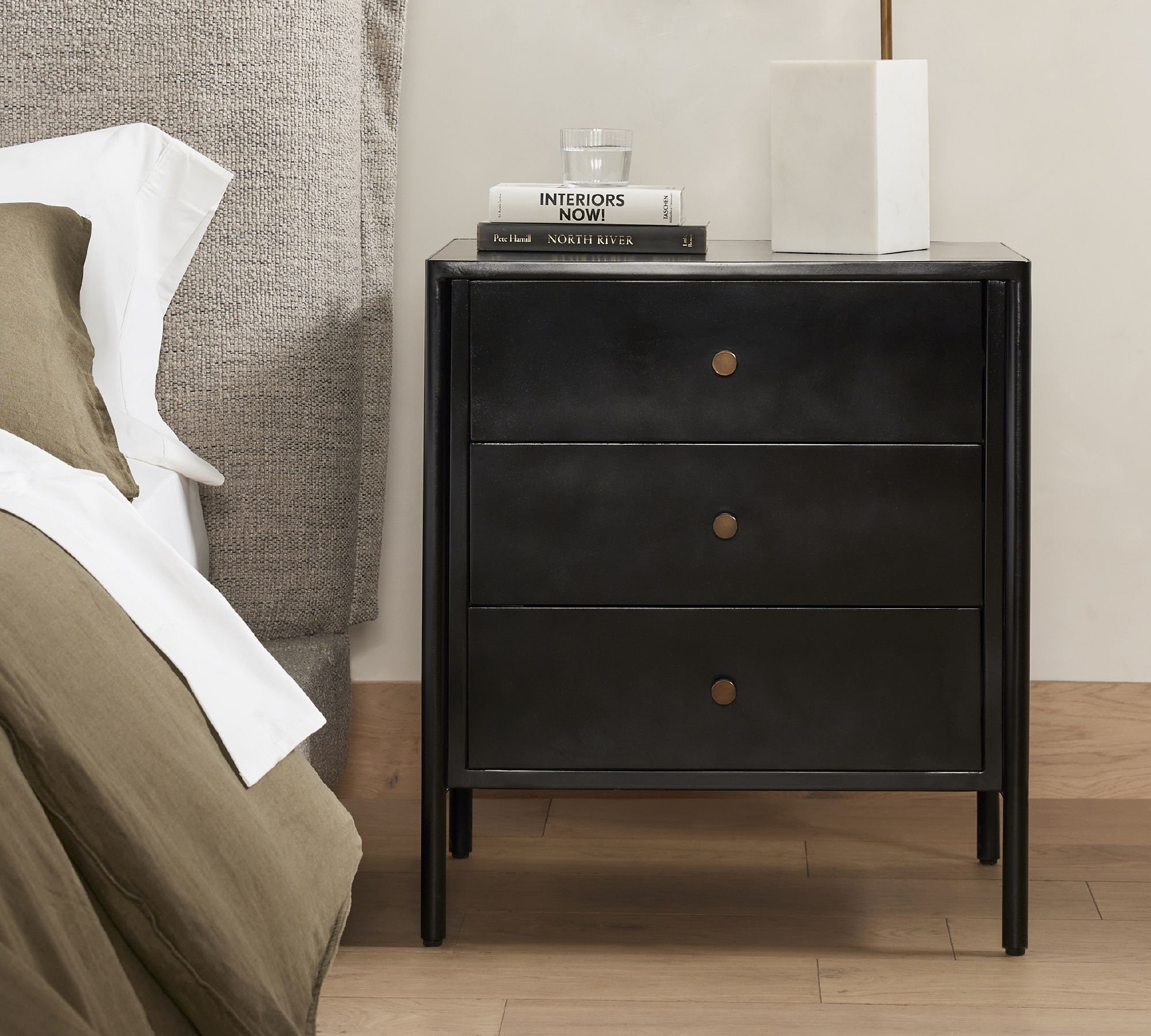 Harmon Metal Nightstand (24")