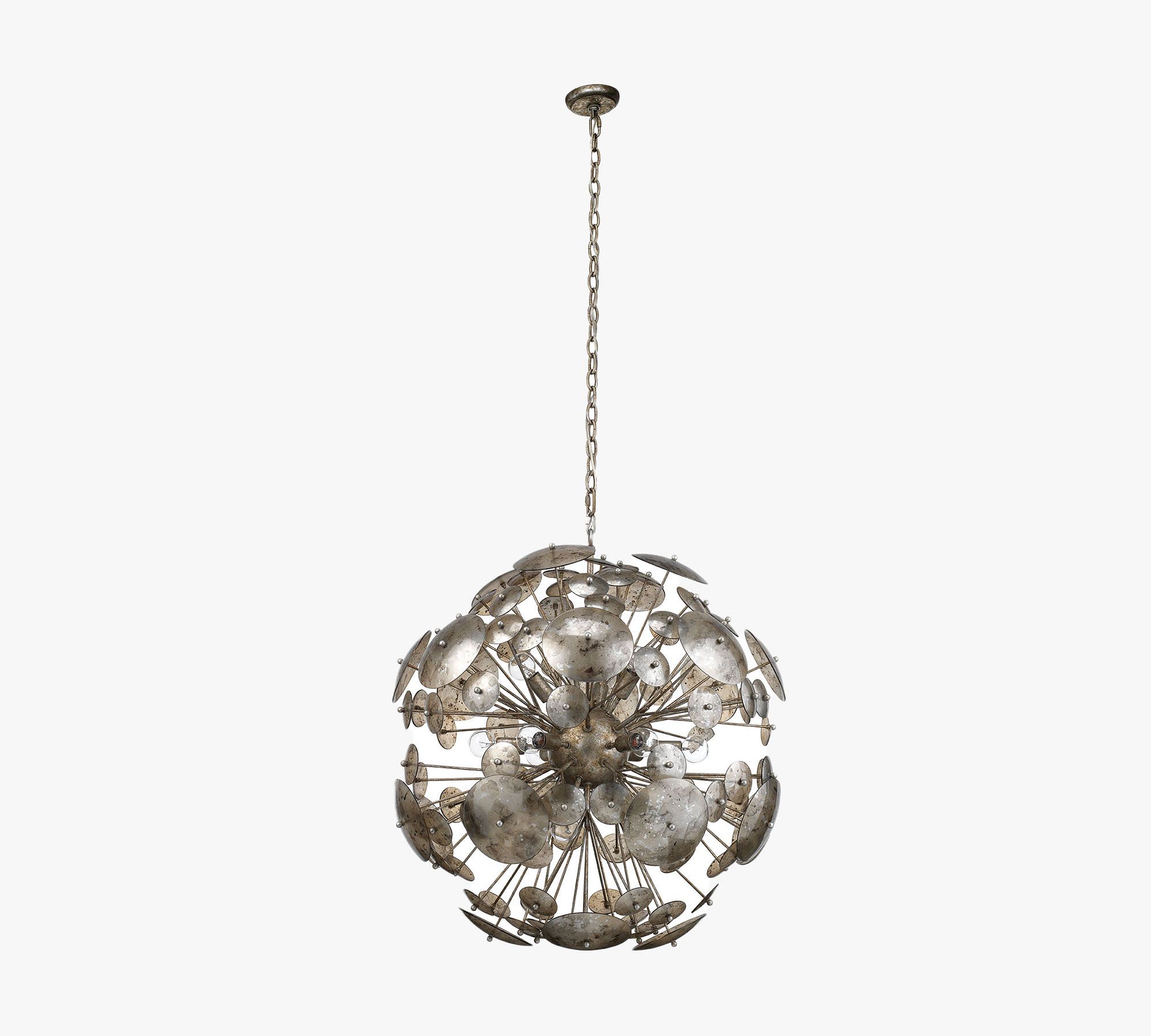 Clyborn Antique Glass Round Chandelier (30")