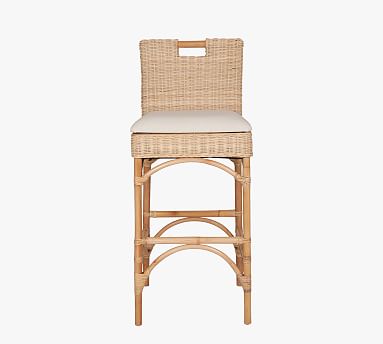 Pottery barn rattan stool sale