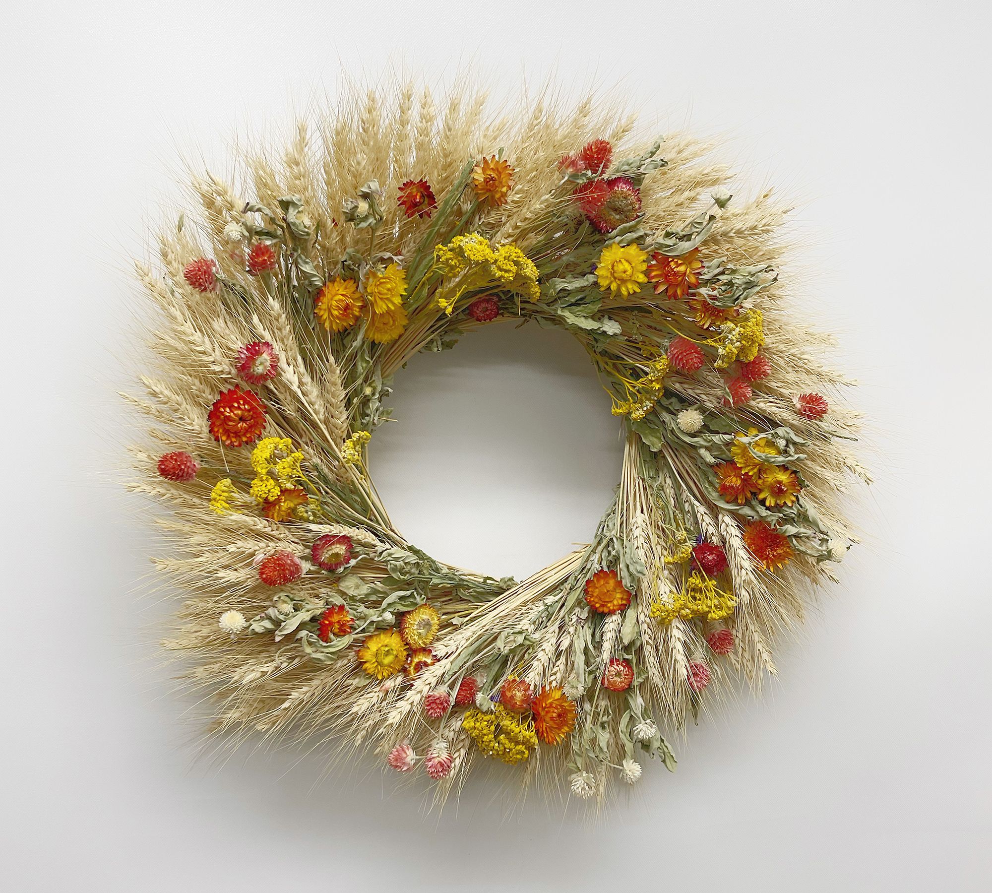 Dried Autumnal Sunset Wreath