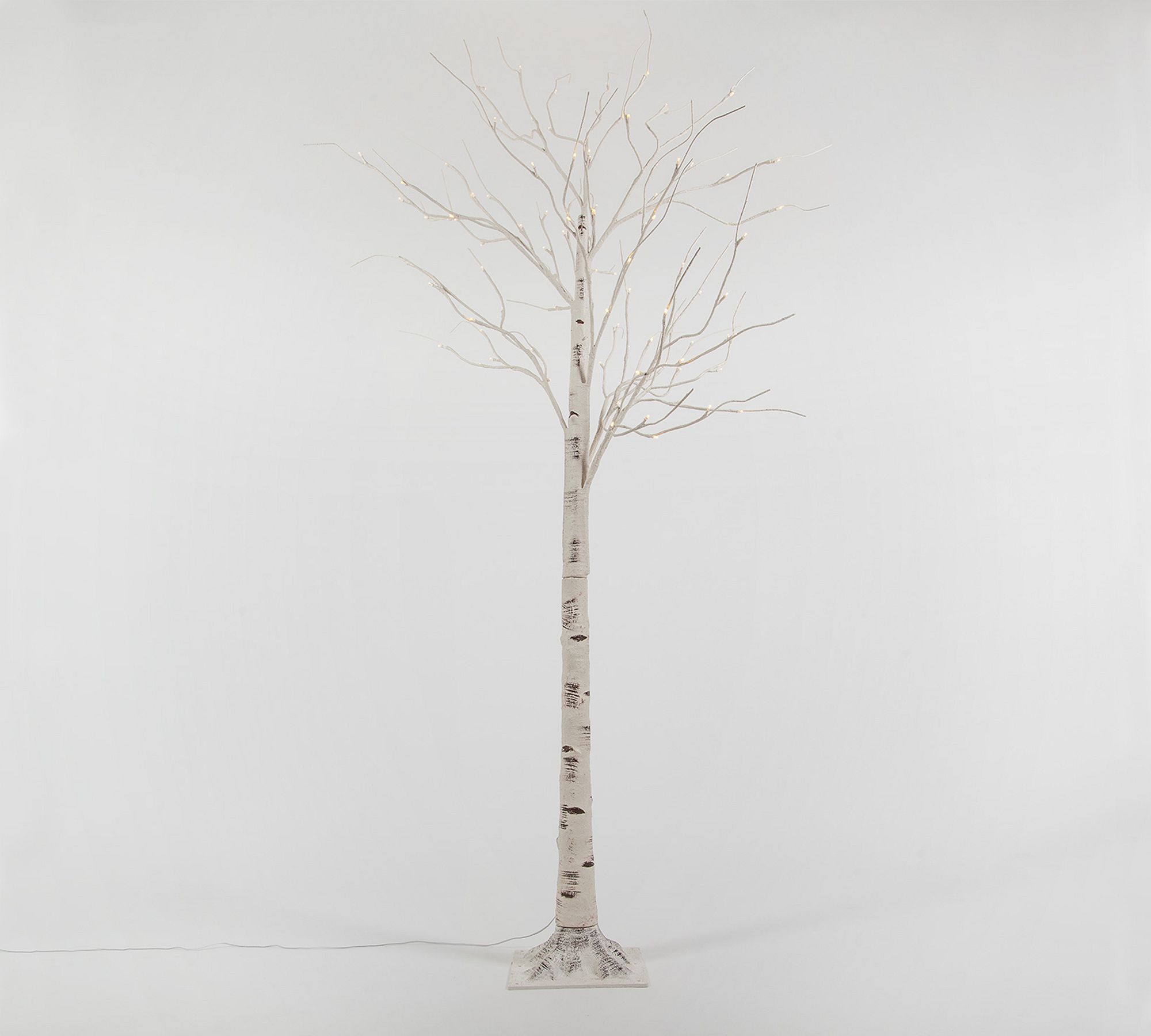 Lit LED Faux Birch Trees