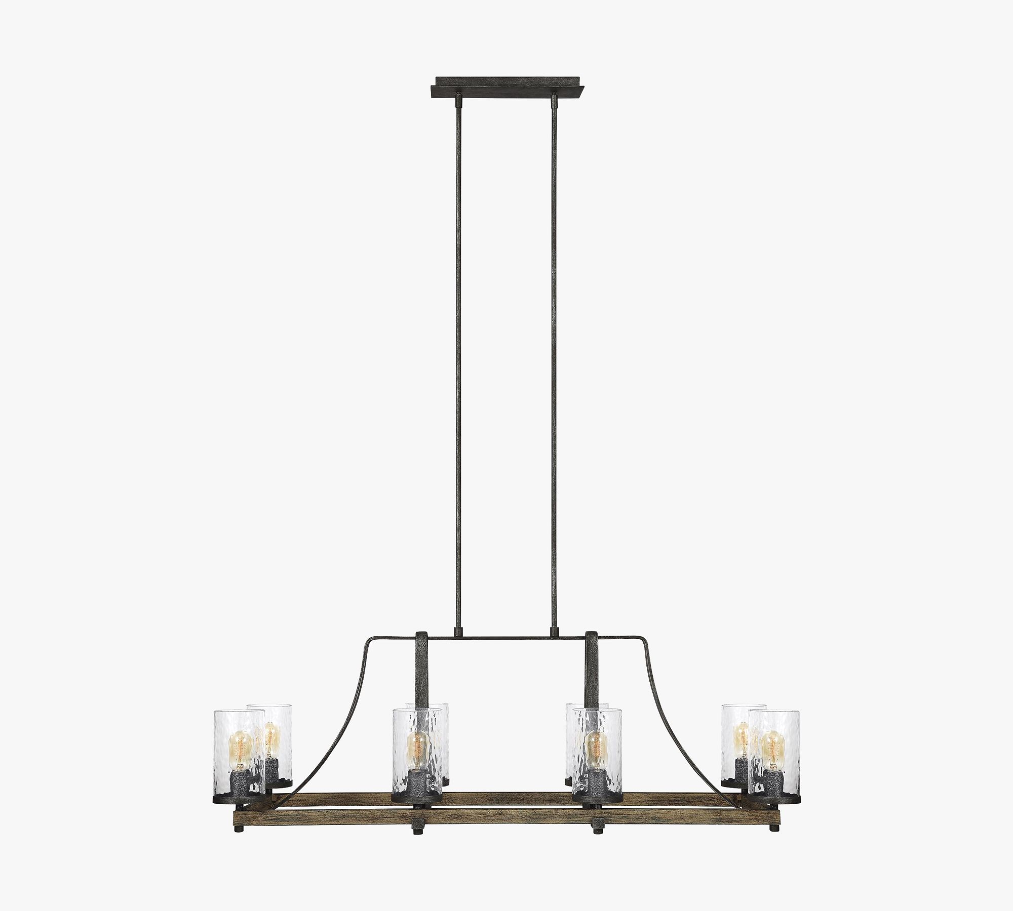 Steffens Wood & Iron Linear Chandelier (46")