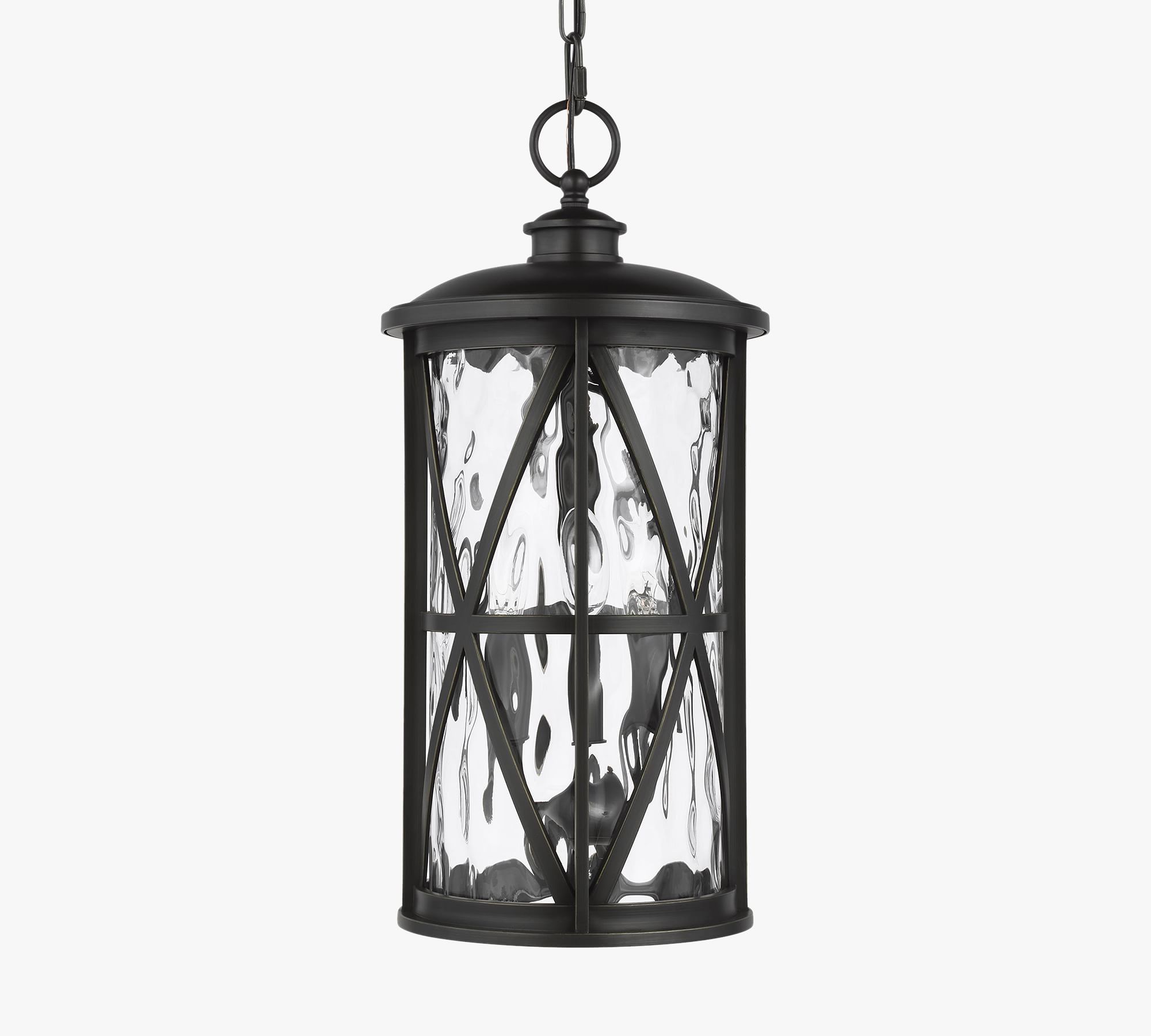 Brisbee Outdoor Glass & Metal Pendant (10")