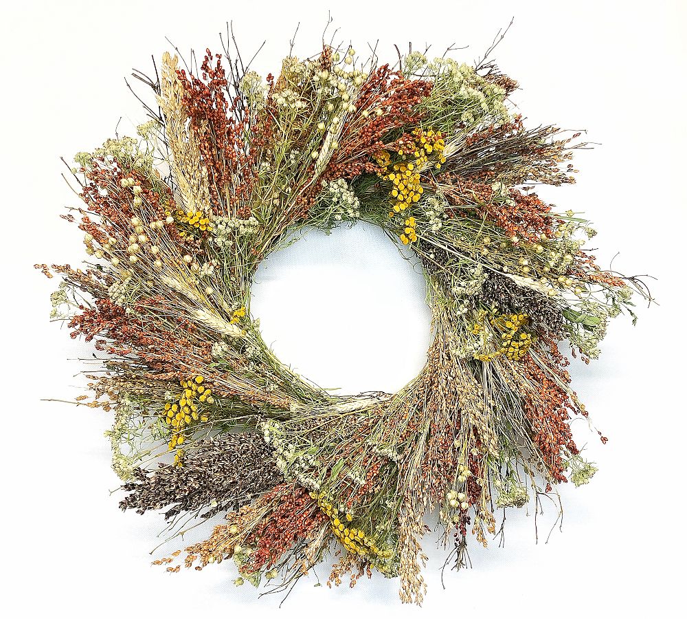 Dried Fall Bounty Wreath