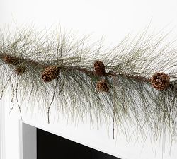 Faux Long Pine Garland - Set Of 3