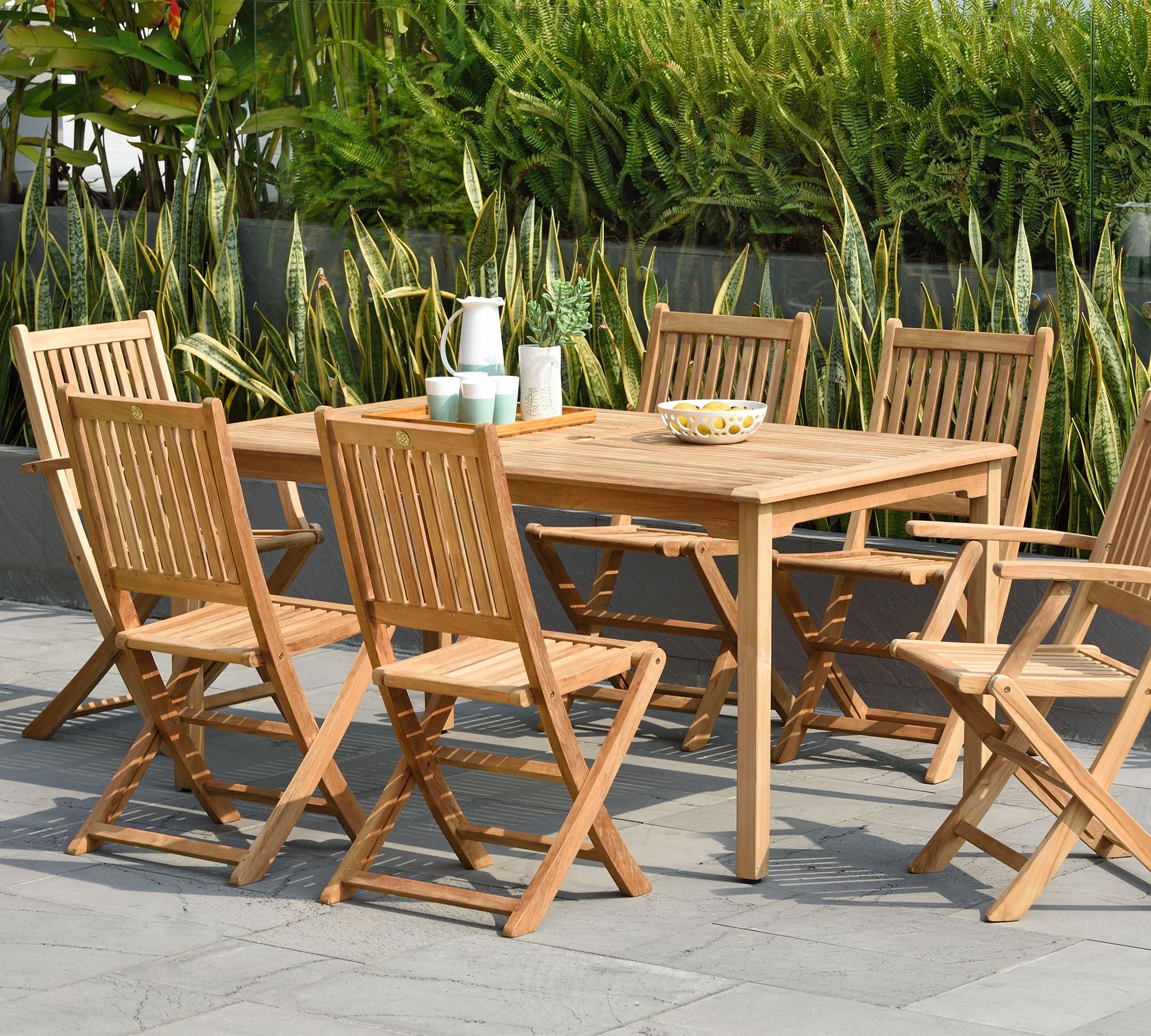 Reyes Teak Rectangular Outdoor Dining Table (59")