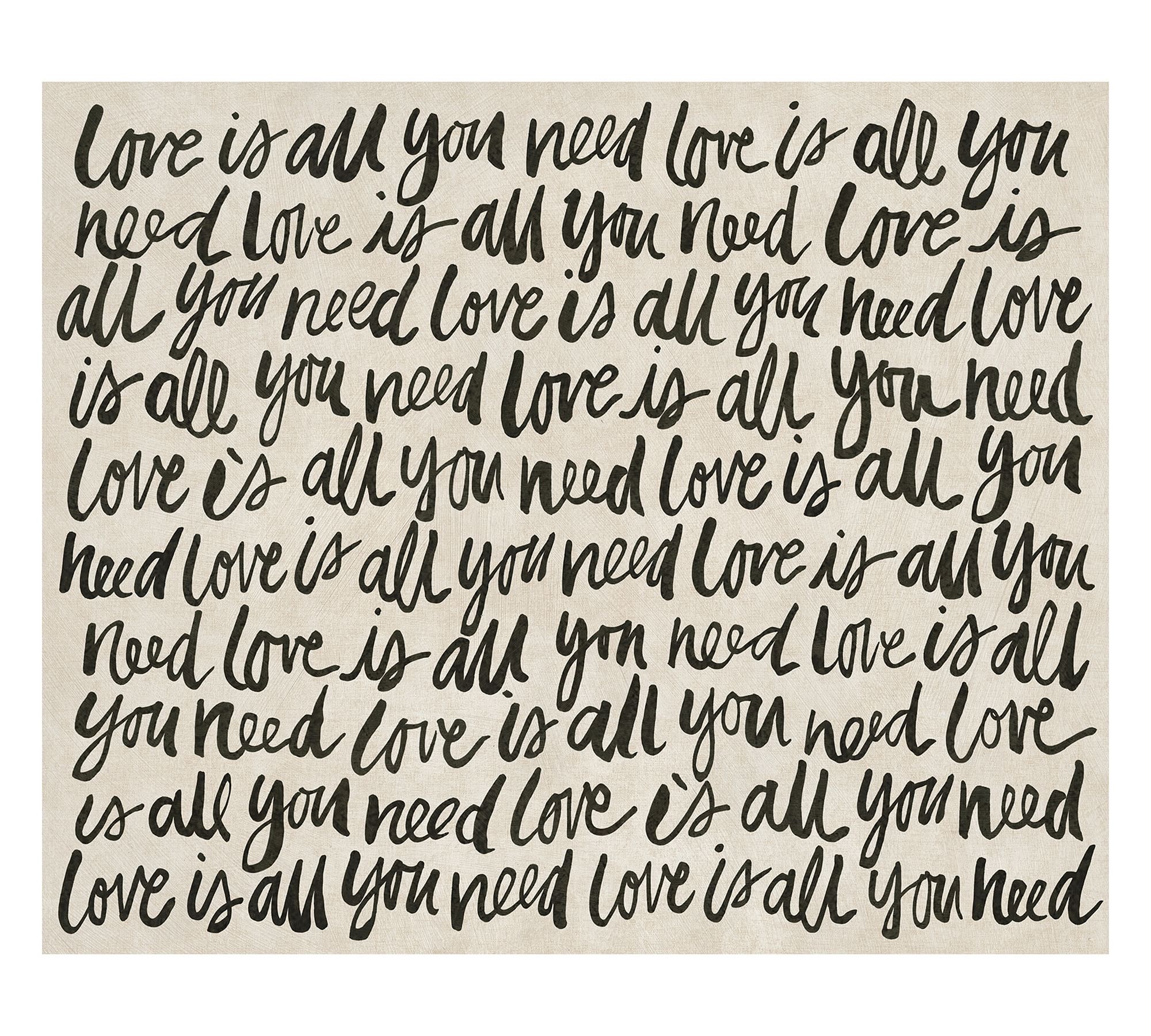 Love Is All You Need Wrapped Canvas Print