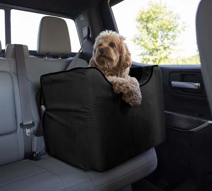 Look Out Pet Car Seat Luxury Microsuede Small Tan Pottery Barn