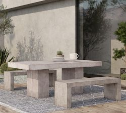 Adonis Concrete Outdoor Dining Bench