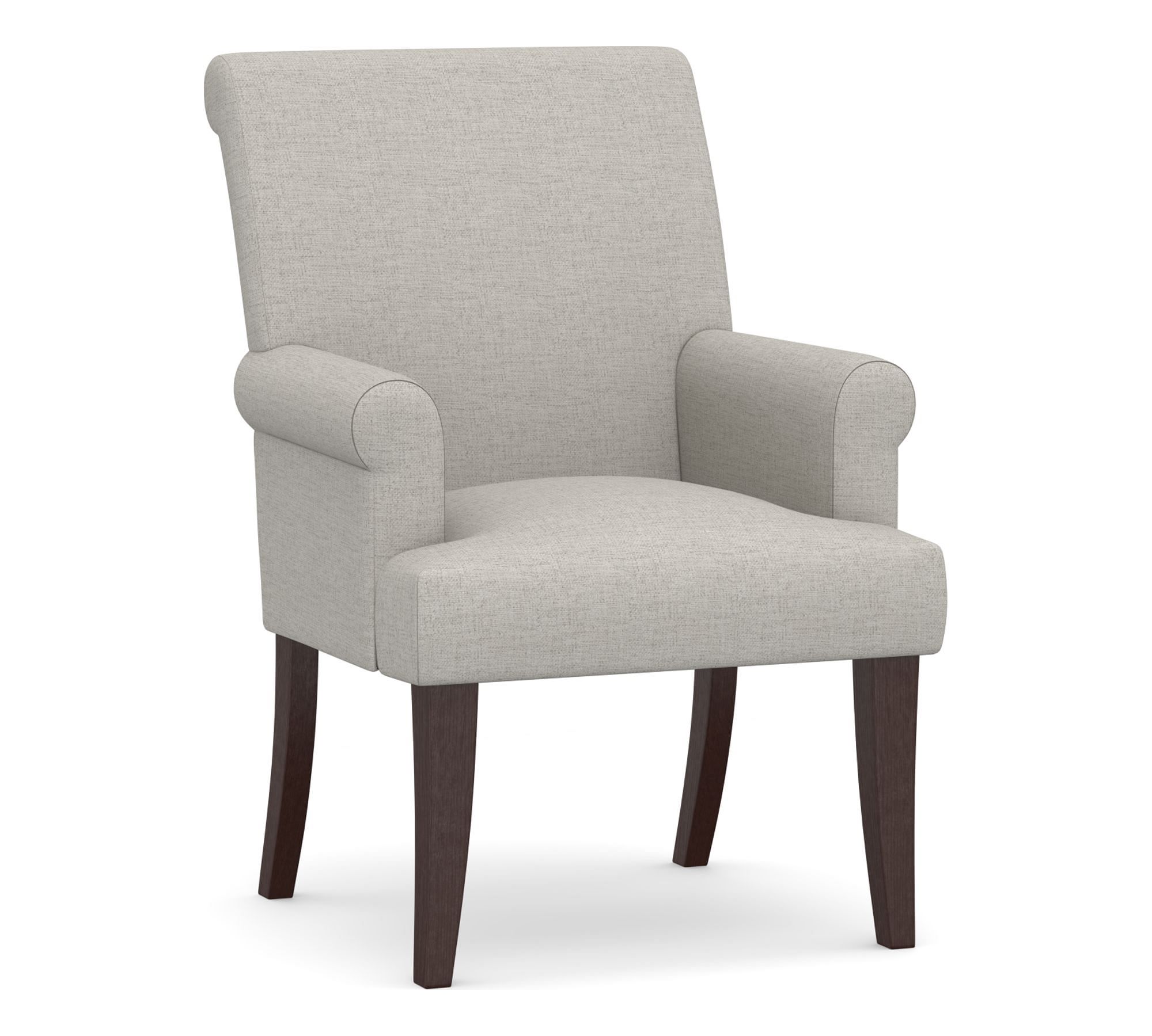 PB Comfort Roll Upholstered Dining Armchair