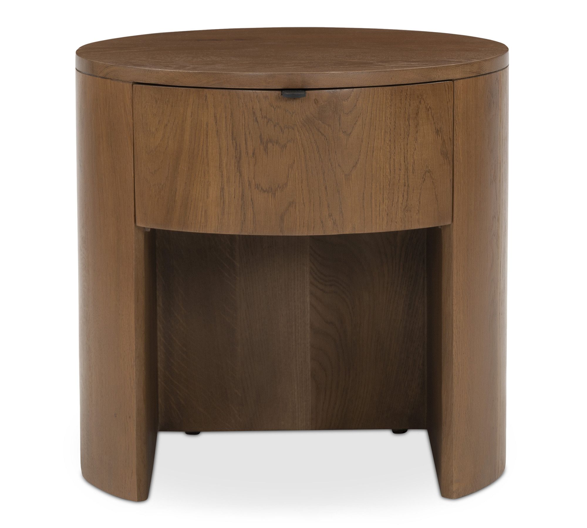 Klint -Drawer Round Nightstand (19