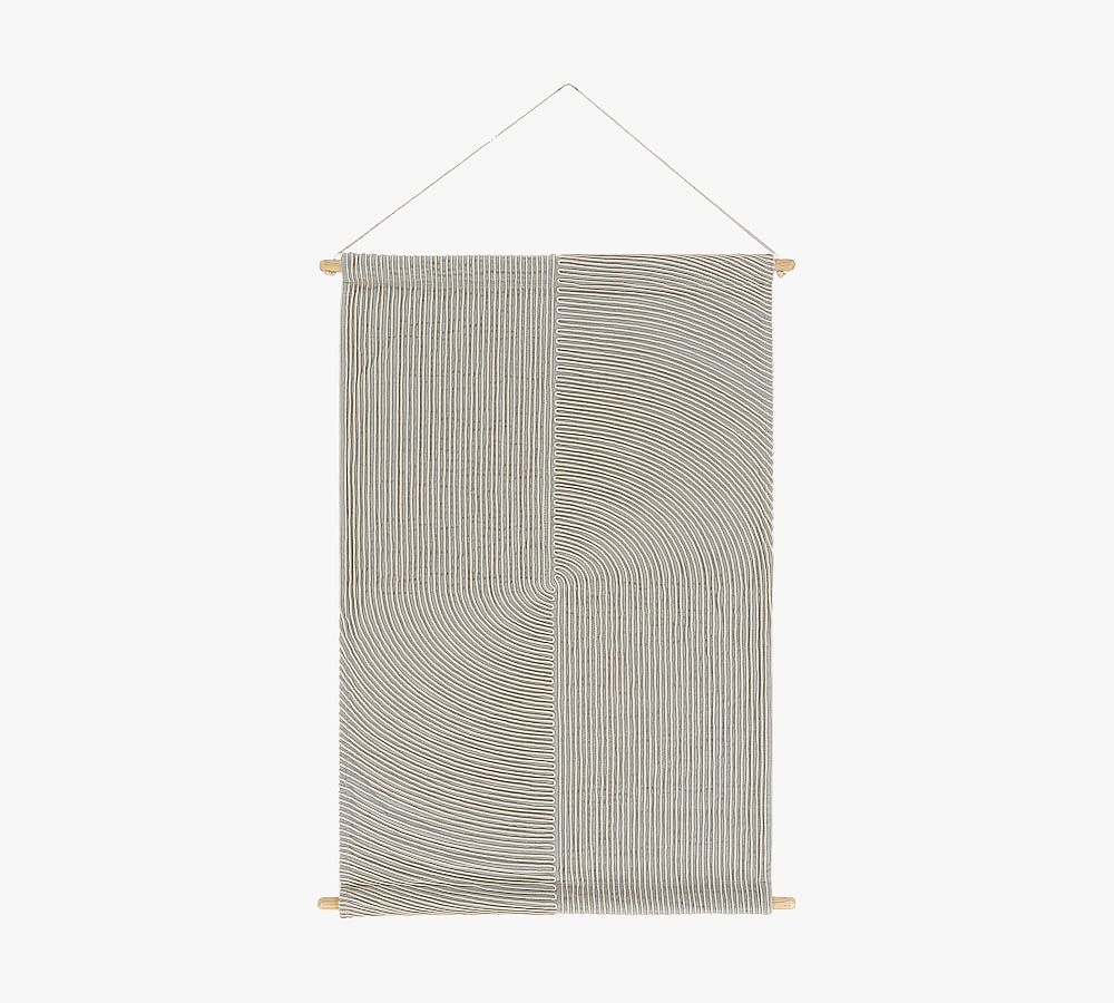 Gemma 24''x36'' Handwoven Cotton Neutral Wall Art