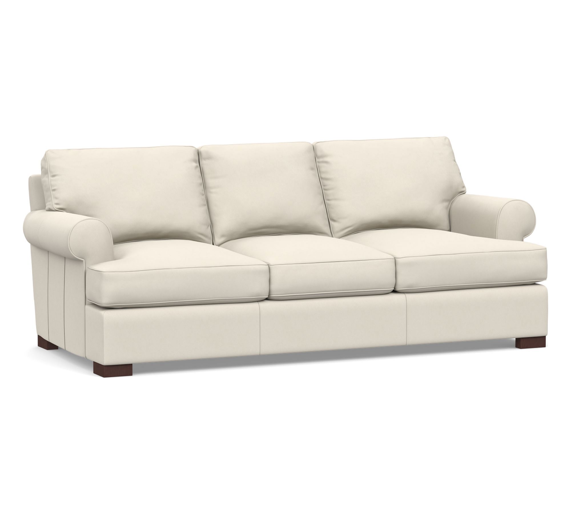 Townsend Roll Arm Leather Sofa Collection (79"–102")