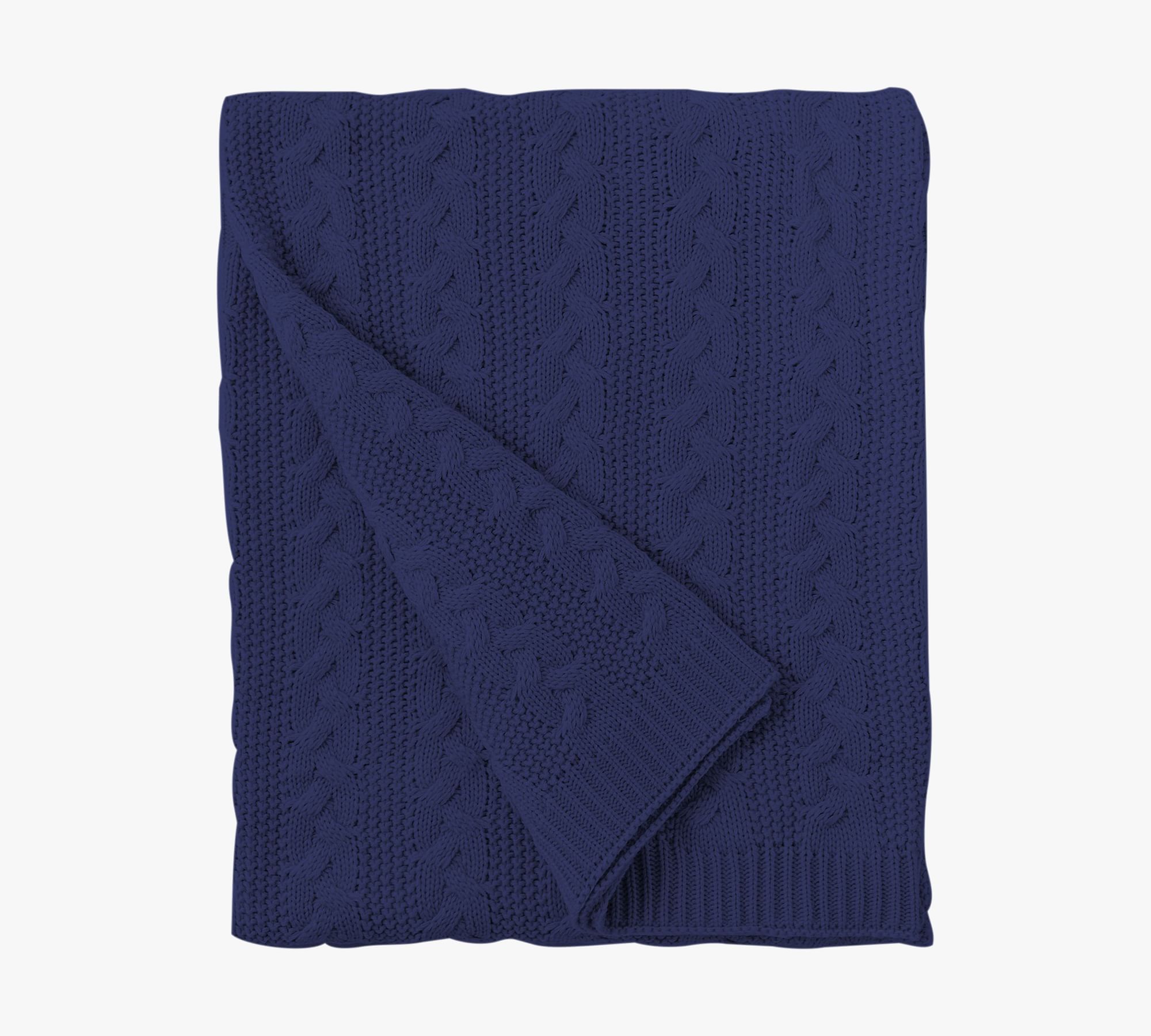 Evette Cable Knit Throw Blanket