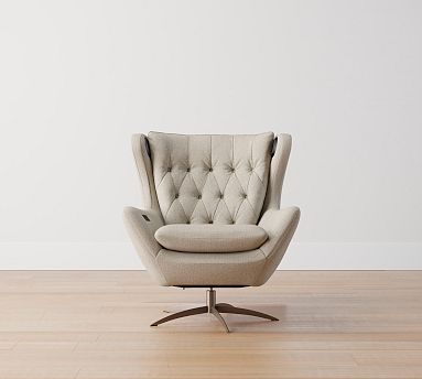 Pottery barn wells tufted chair discount