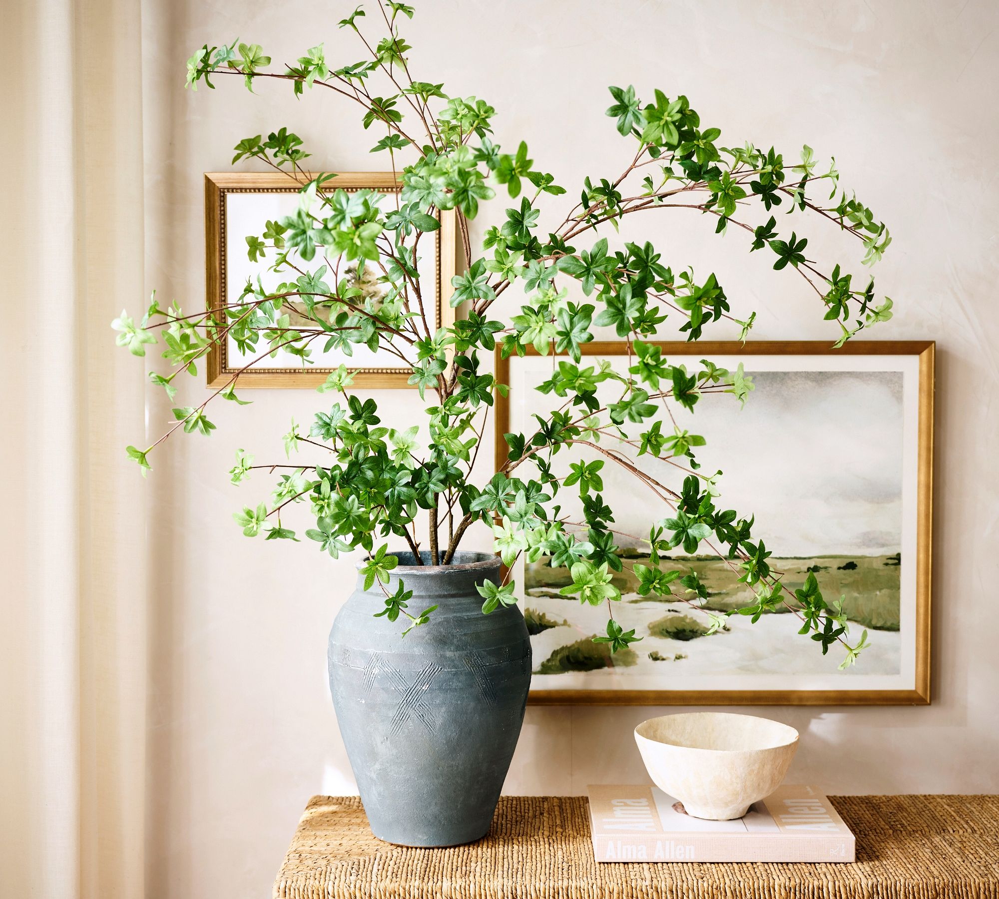 Faux Oversized Green Branch