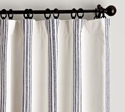 Riviera Striped Linen Cotton Blackout Curtain