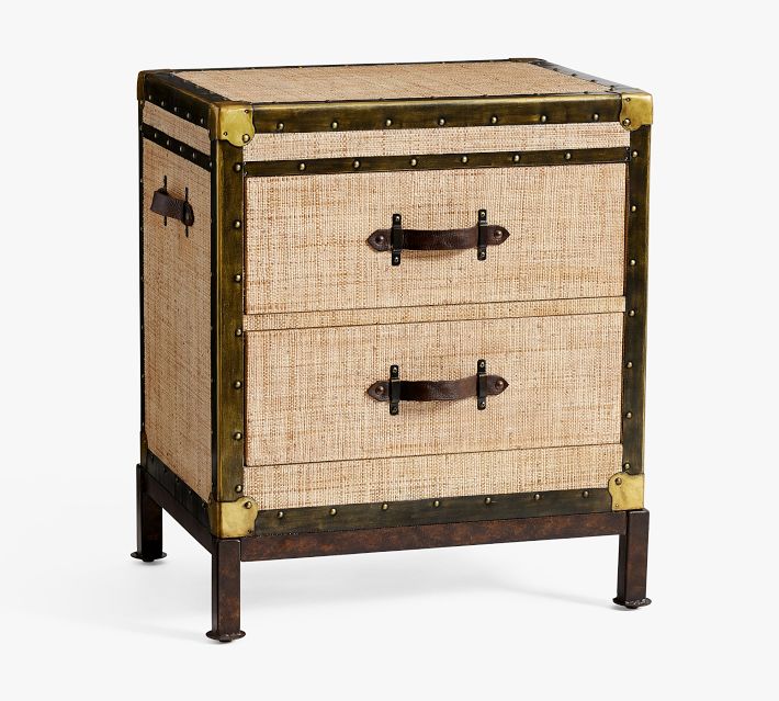 Ludlow 22 Trunk Nightstand Raffia Pottery Barn