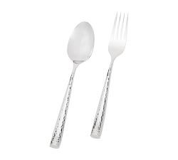 Shiny Hammered Serving Utensils