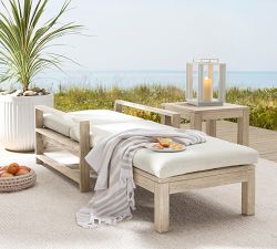 Indio Eucalyptus Single Outdoor Chaise Lounge