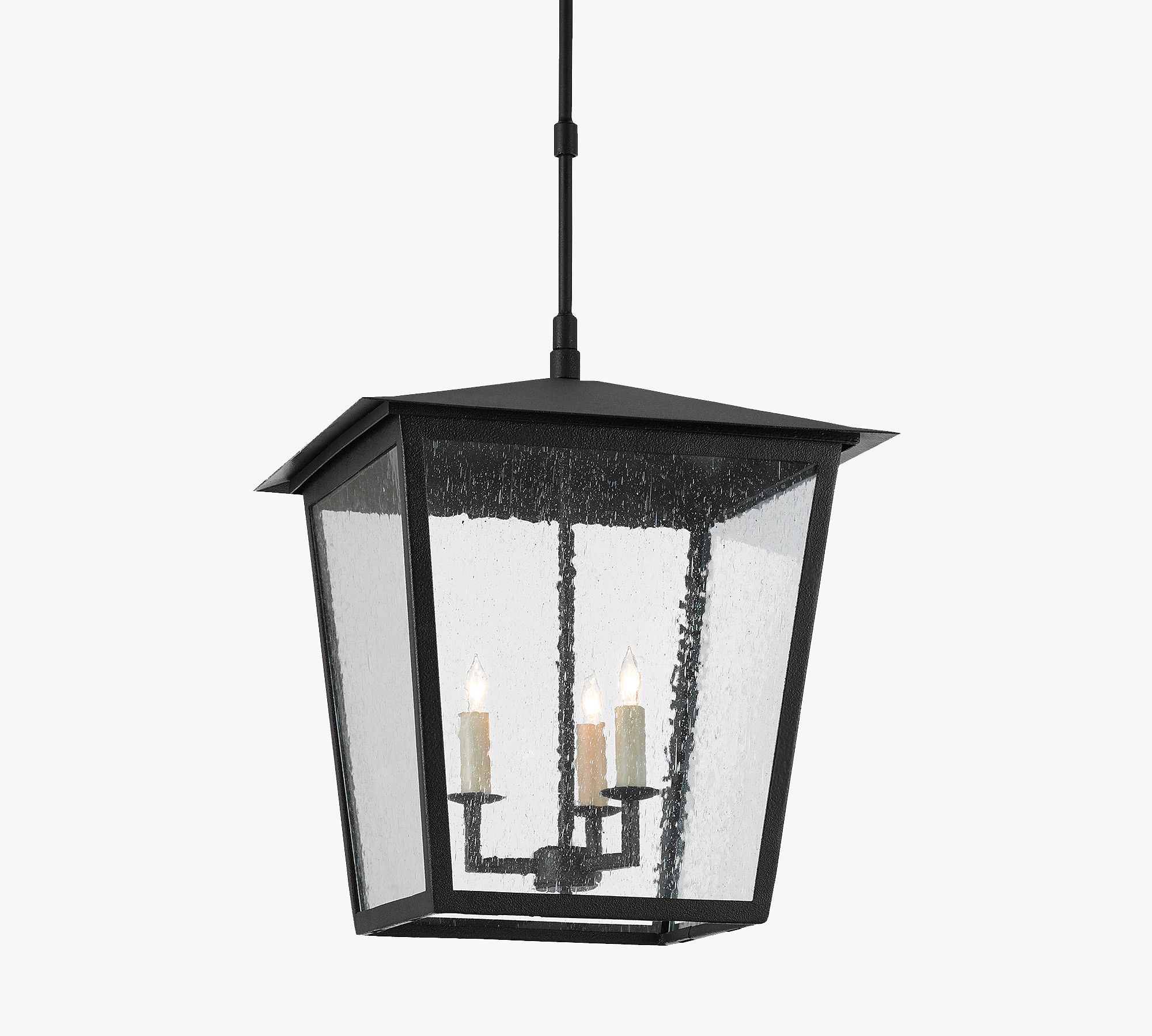 Maverick Outdoor Seeded Glass Pendant (14"-17")