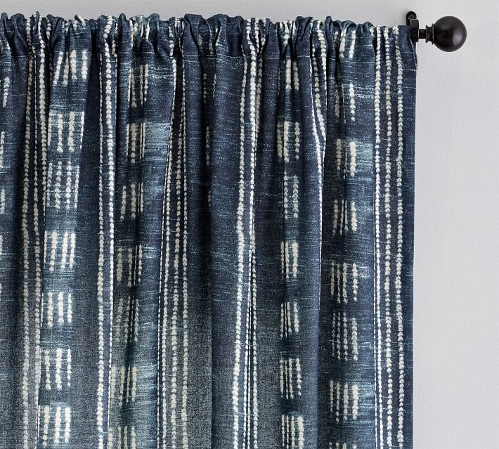 Pottery Barn Shibori Curtain 2024 Panels set/2