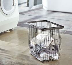 Yamazaki Rectangular Wire Laundry Basket