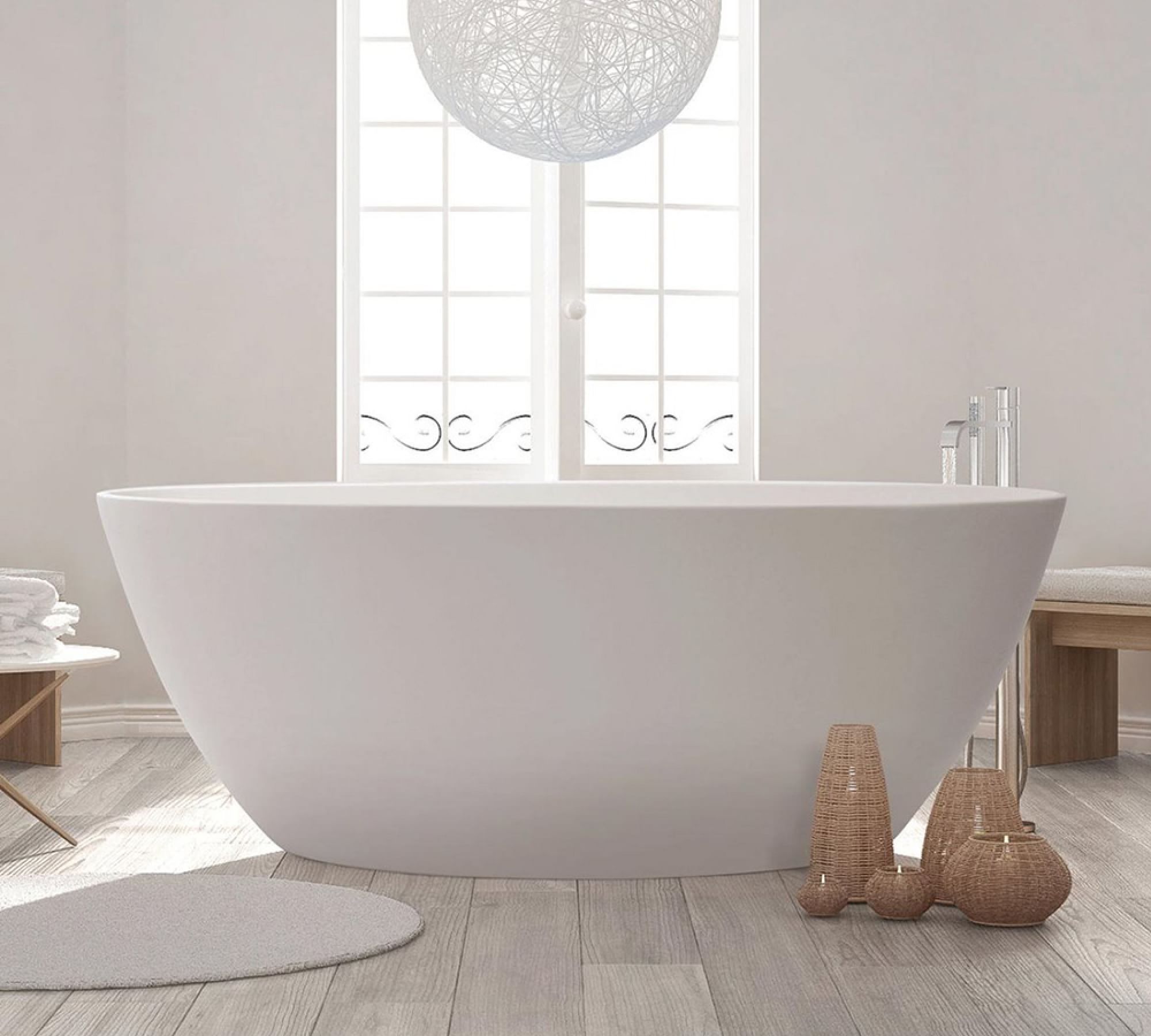 Kaisa 60" Handcrafted Freestanding Bathtub