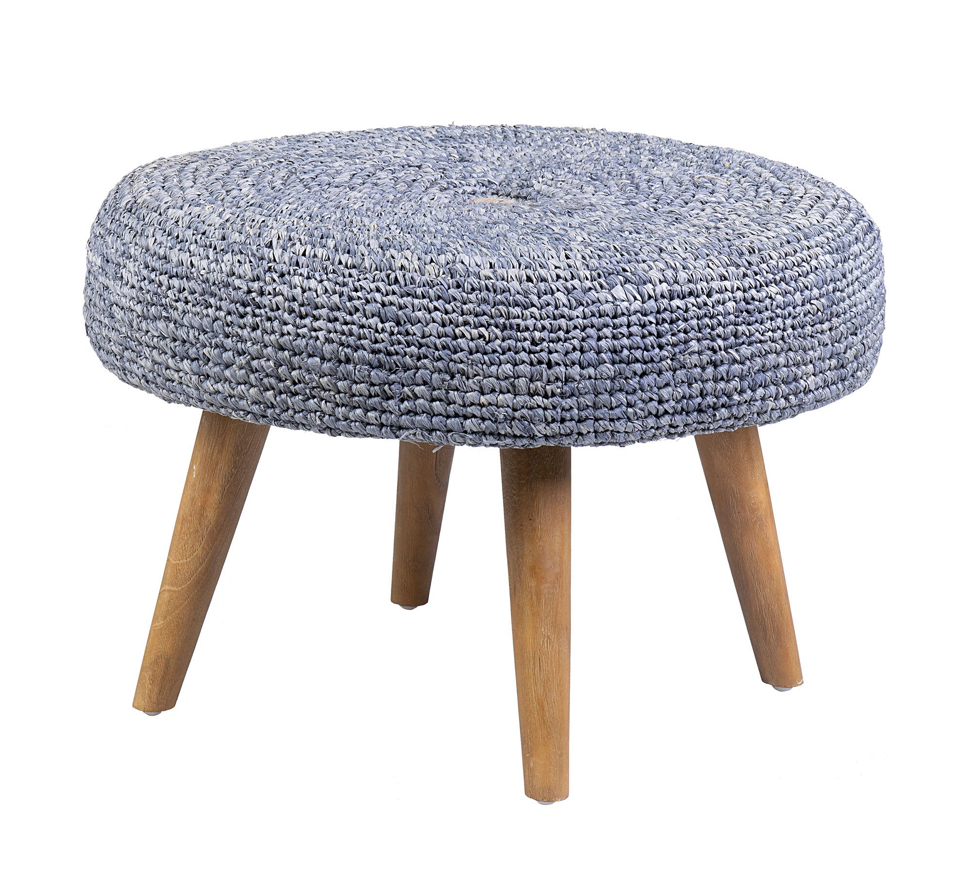 Raffia Round Ottoman