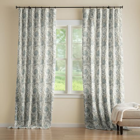 Pottery Barn Broadway Rod Pocket Curtain, offers Set of 2, 50 x 108 Gray gray NEW