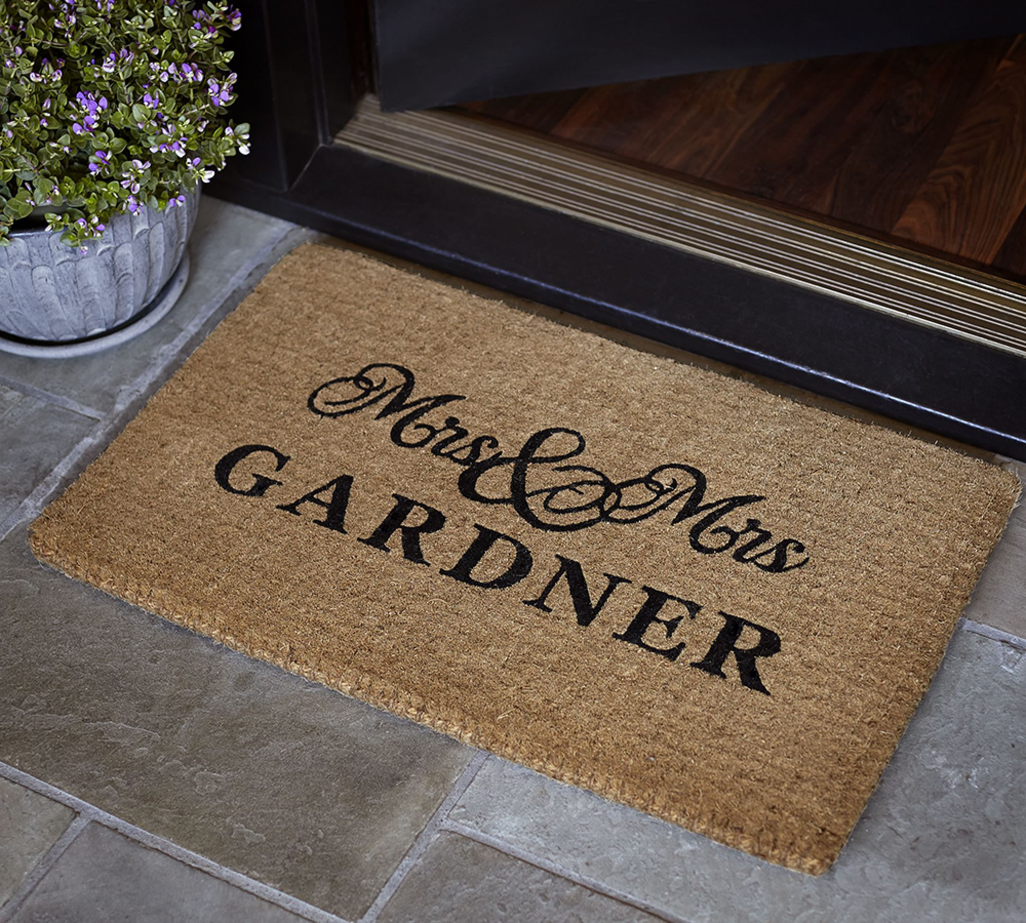 Mrs. and Mrs. Personalized Doormat