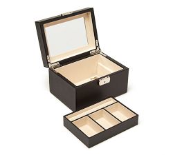 Kennedy Vegan Leather 1 Tray Jewelry Box