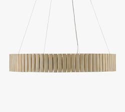 Rosalia Round Bamboo Chandelier (31&quot;)