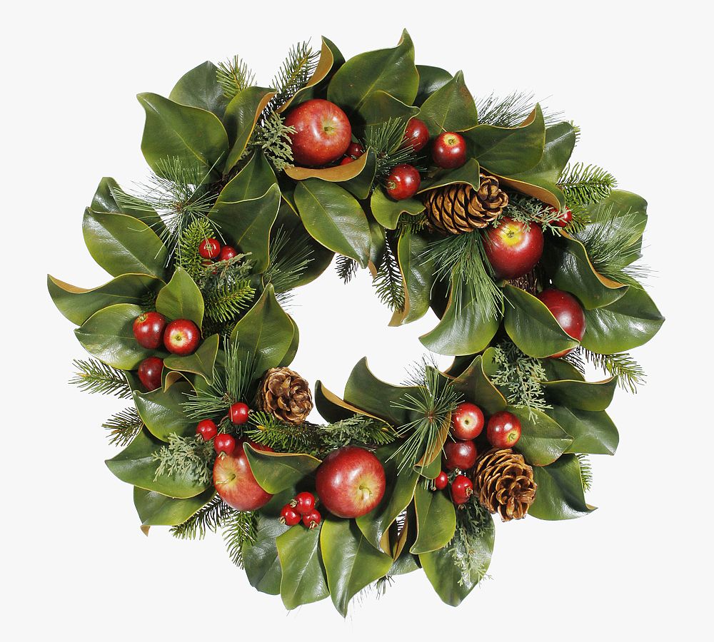 Faux Apple &amp; Pine Wreath