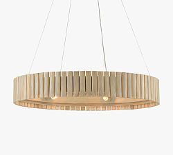 Rosalia Round Bamboo Chandelier (31&quot;)