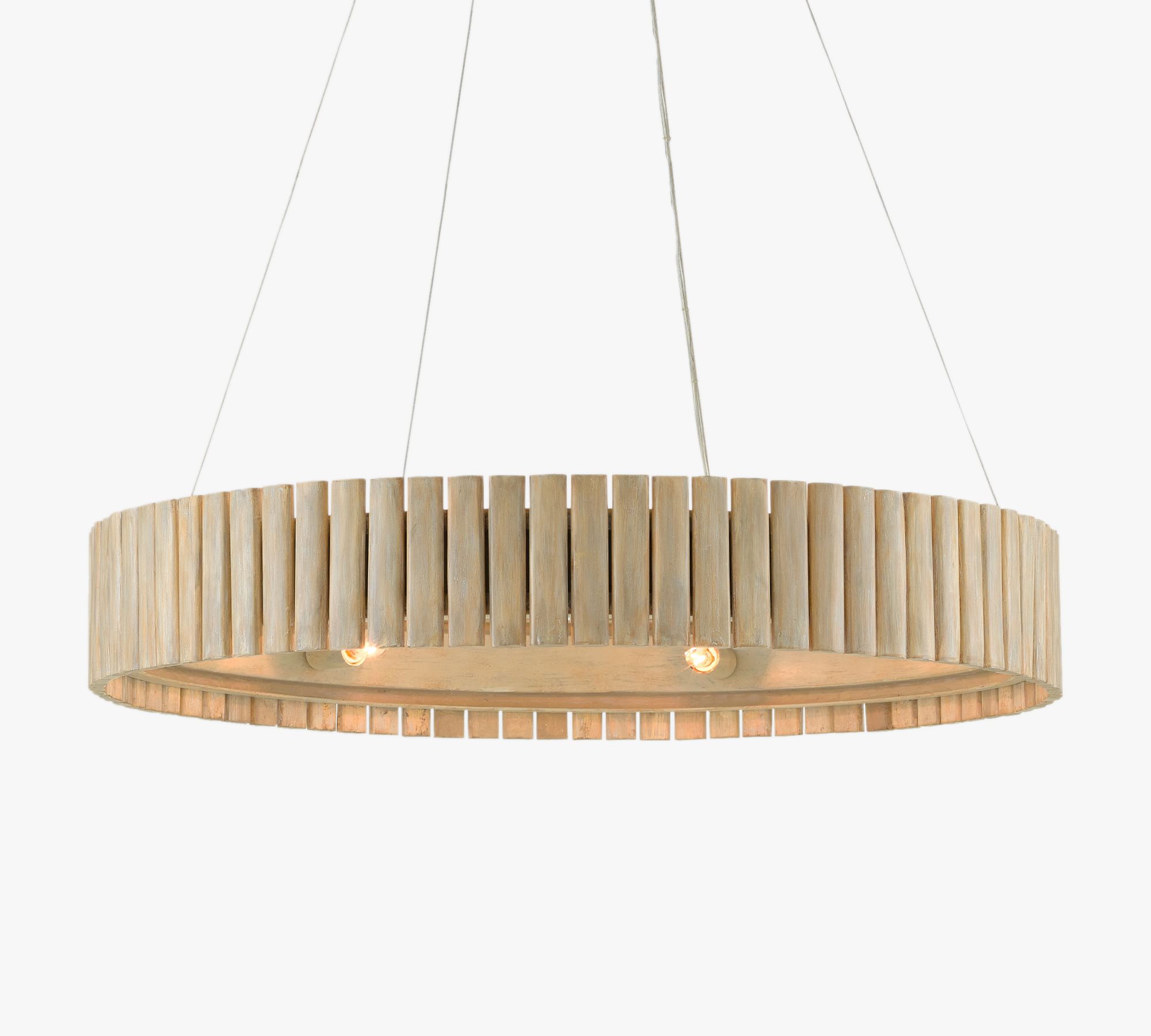 Rosalia Round Bamboo Chandelier (31")