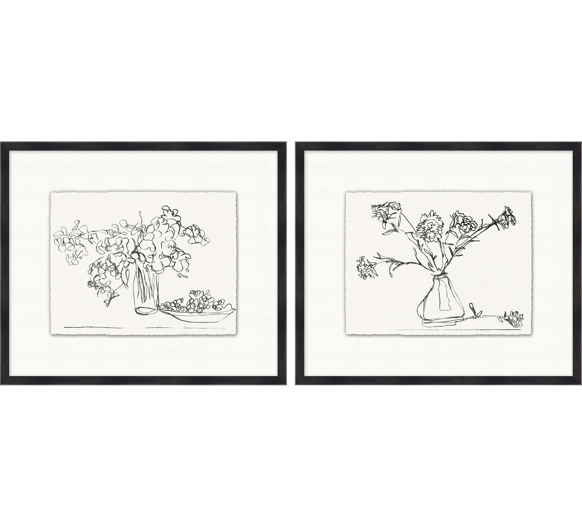 Saturday Floral Sketch Framed Print