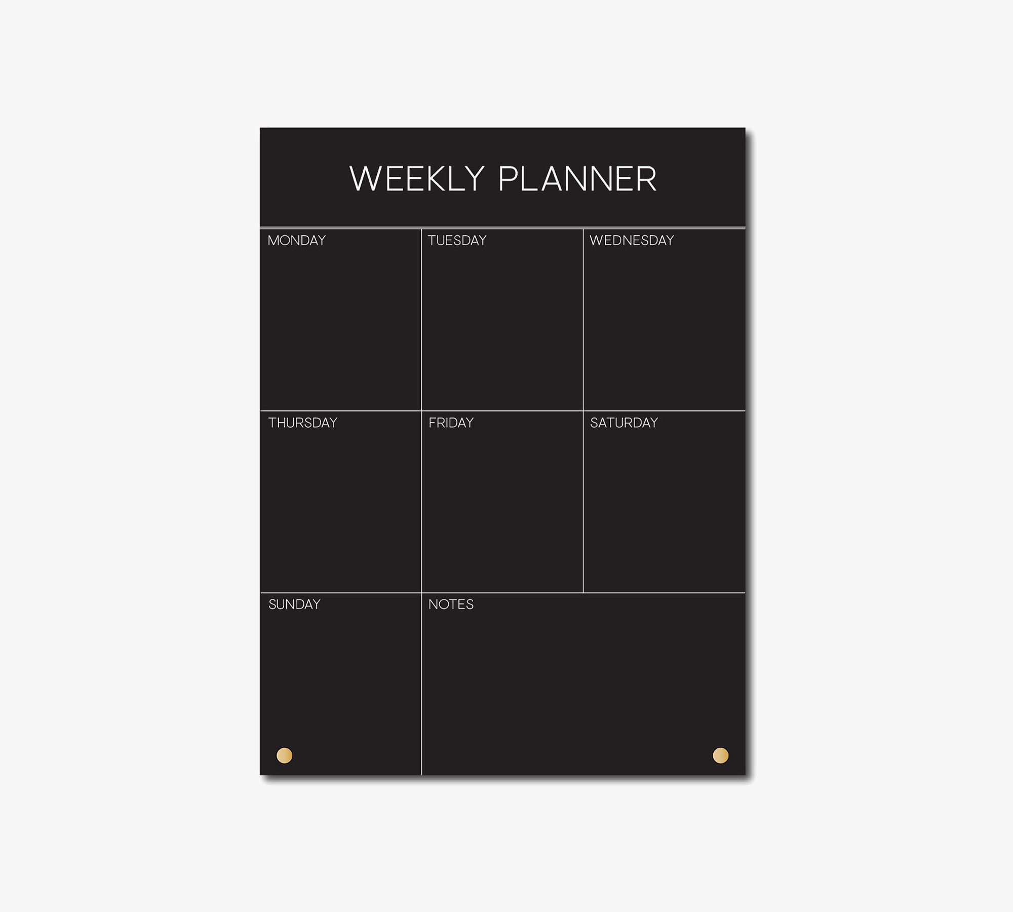 Glass Weekly Planner Dry Erase Board