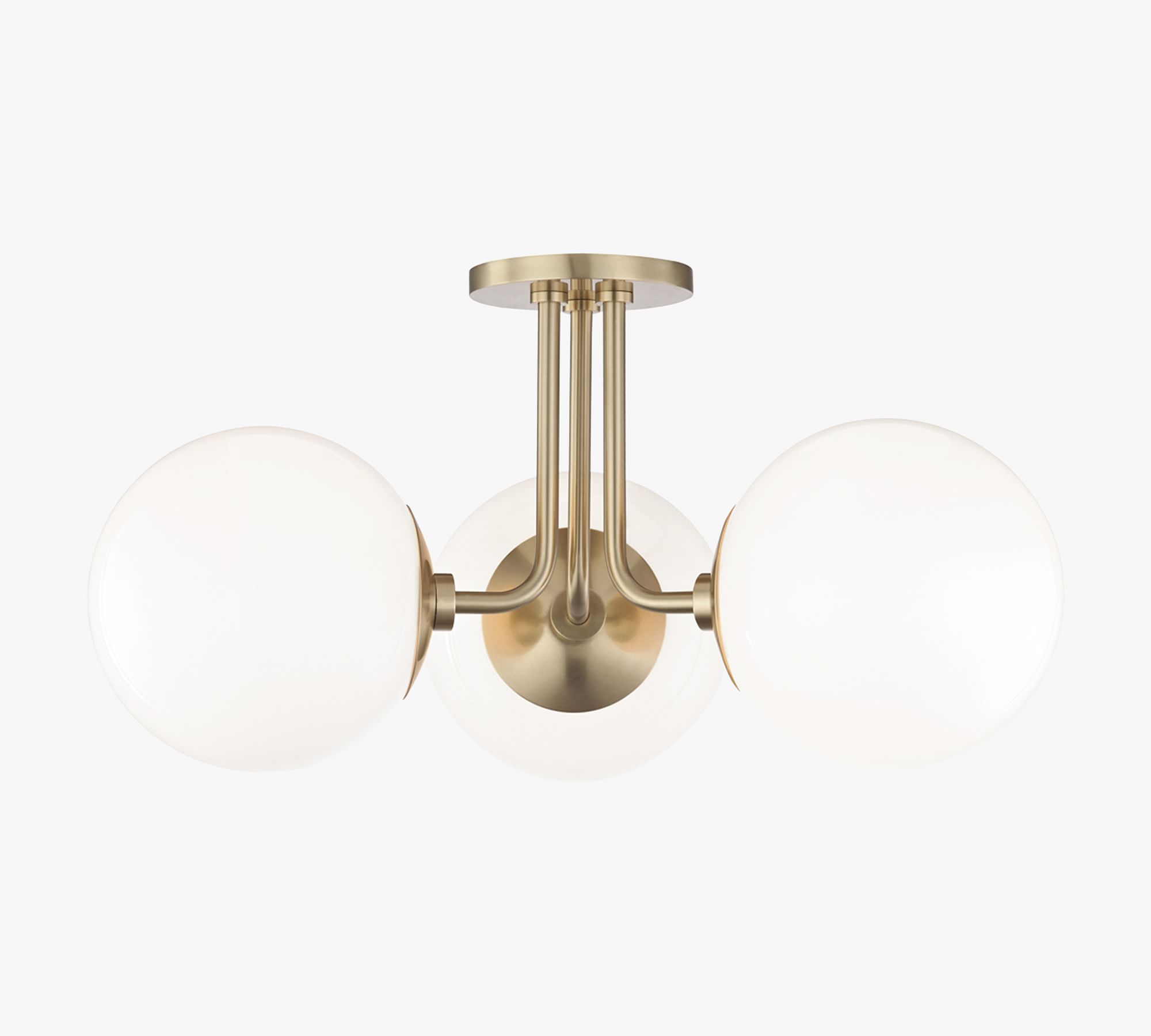 Jorson 3-Light Glass Globe Flush Mount (19'')