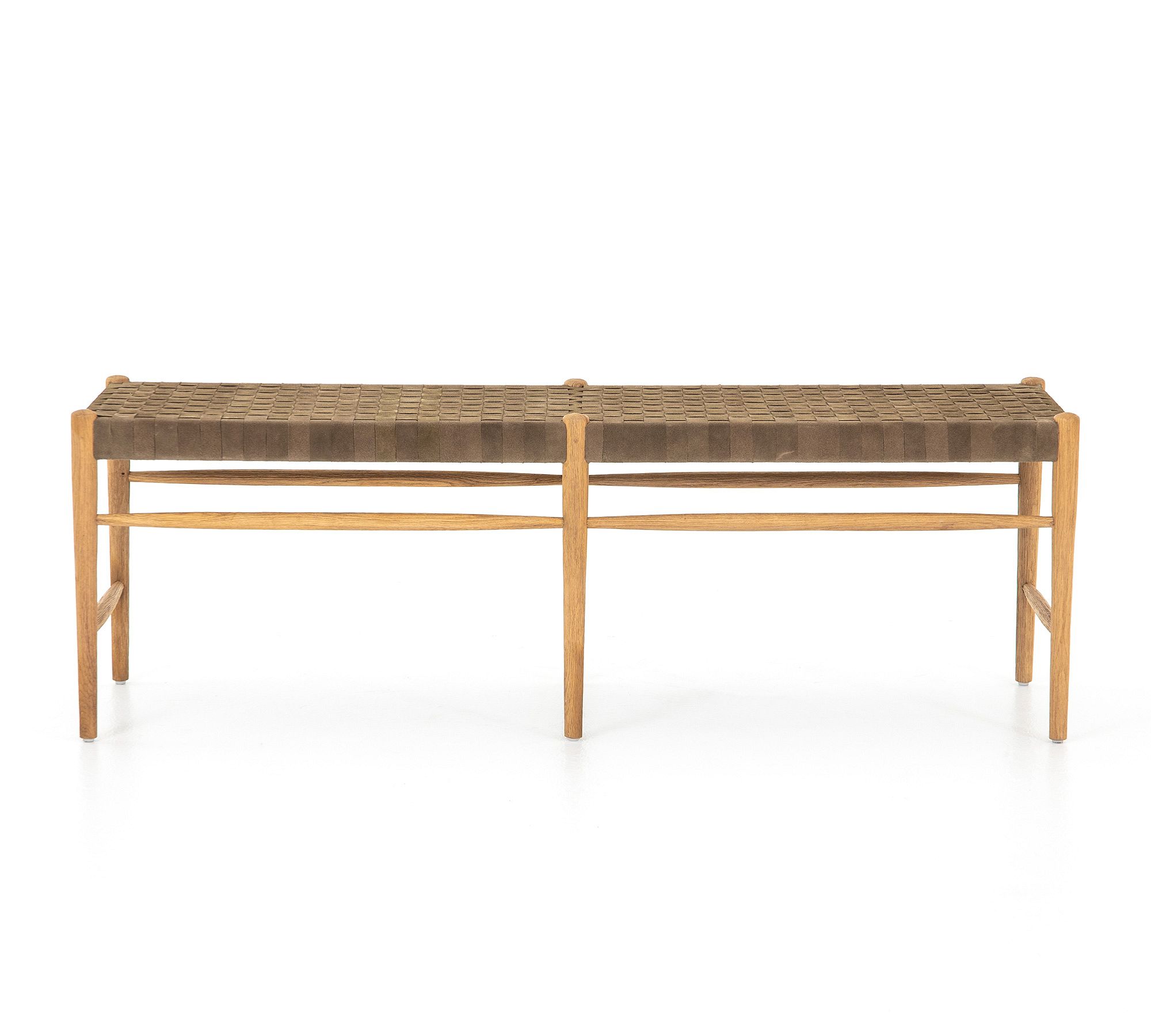 Thomas Woven Leather Bench