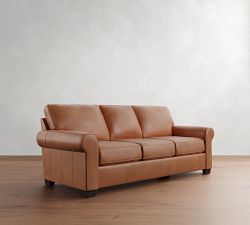 Buchanan Roll Arm Leather Sleeper Sofa (87&quot;)