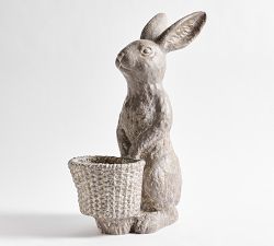 Rustic Bunny Planter