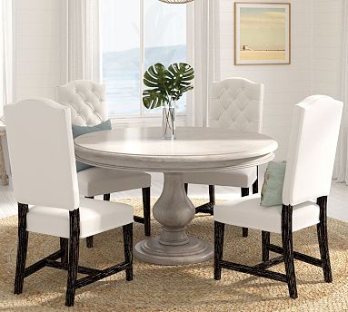 Avenida Round Pedestal Dining Table 54 Pottery Barn