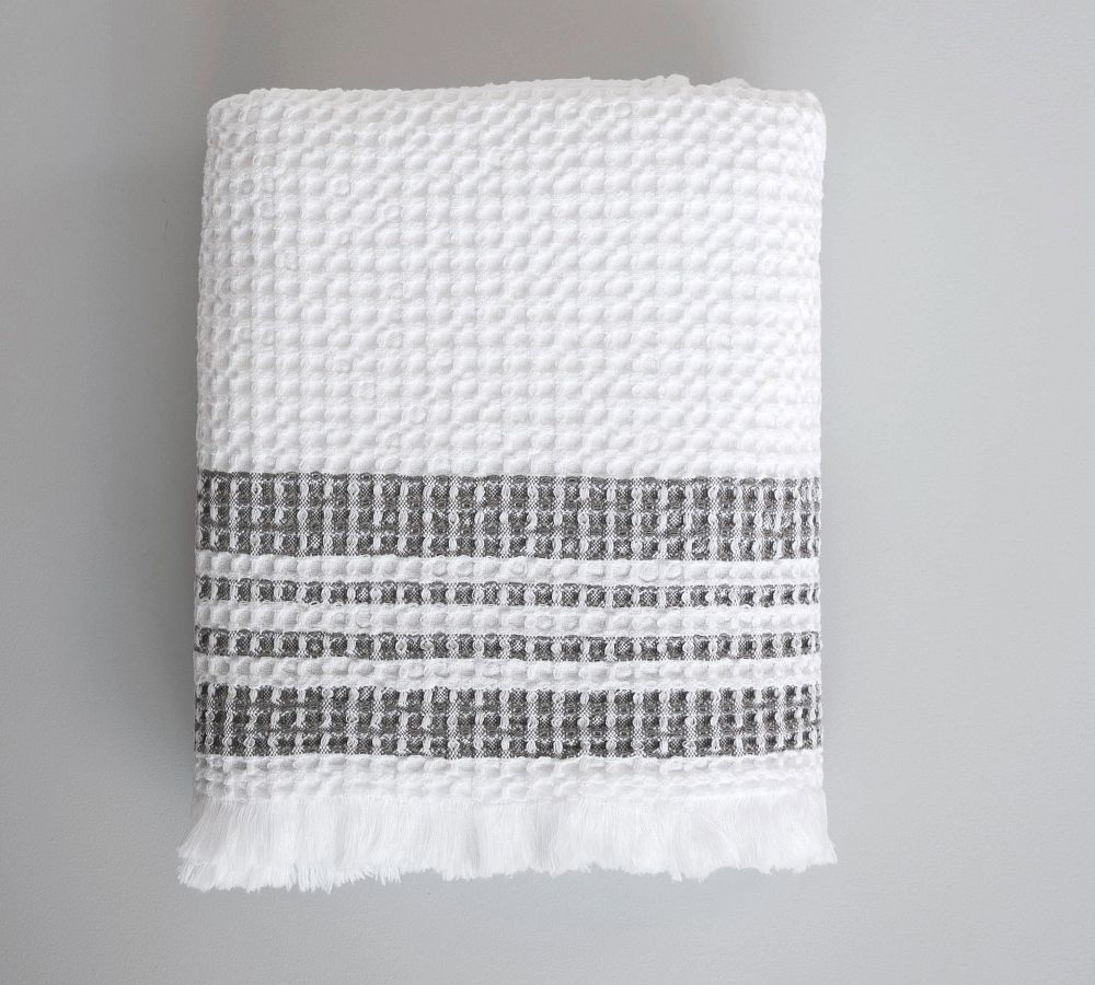 Payce Organic Belgian Waffle Bath Sheet - WHITE
