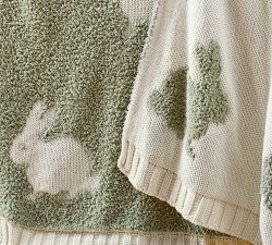 Bunny Jacquard Knit Throw