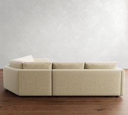 Carmel Slim Arm 3-Piece L-Shaped Wedge Sectional (120&quot;&ndash;126&quot;)